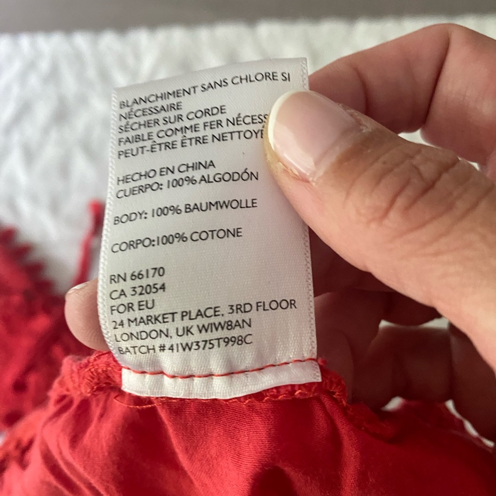 Kimchi Blue Red Chemise halter top
